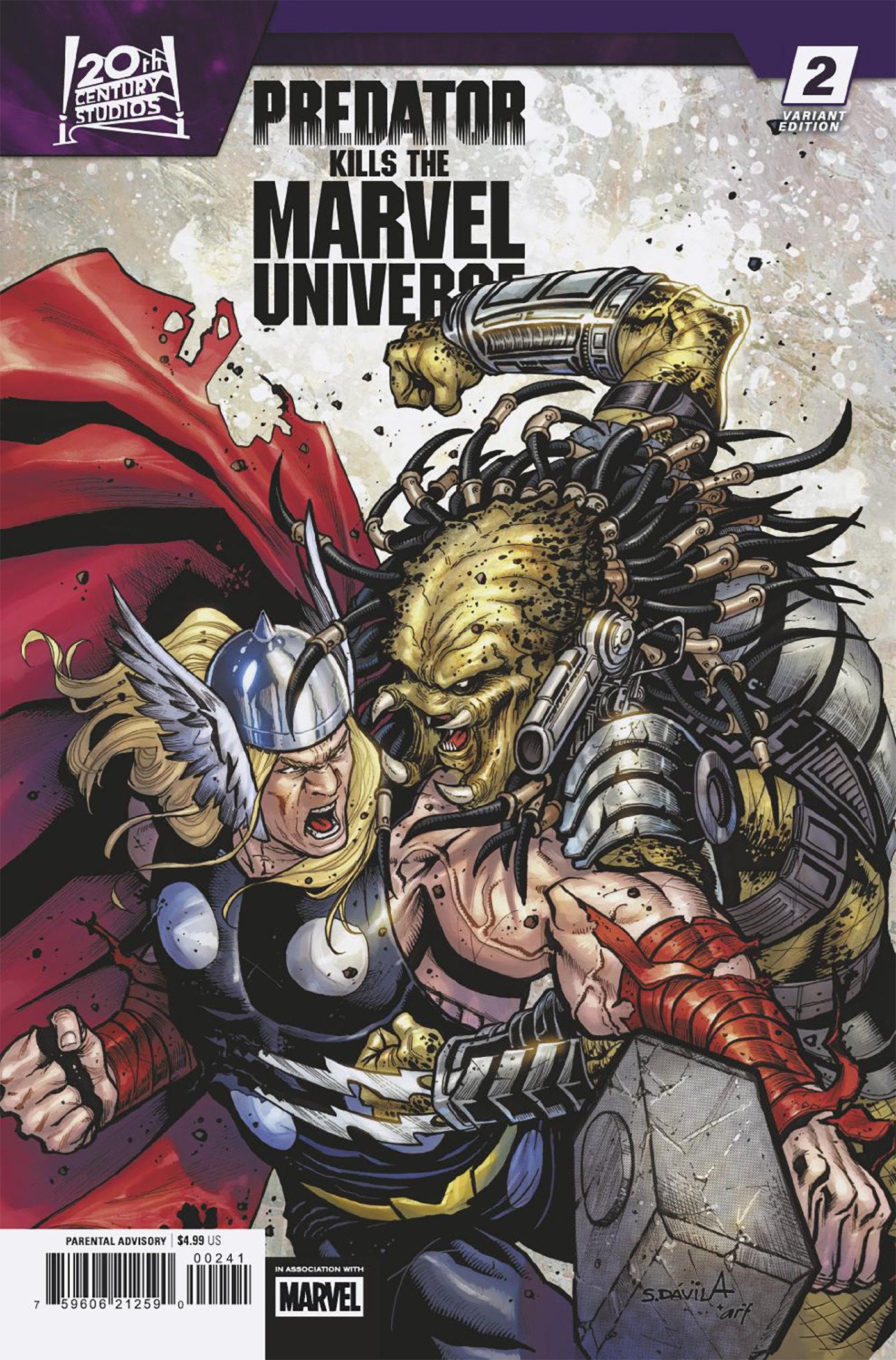 Predator Kills The Marvel Universe #2 Sergio Davila Variant | Dragon's Lair Comics and Fantasy Houston TX