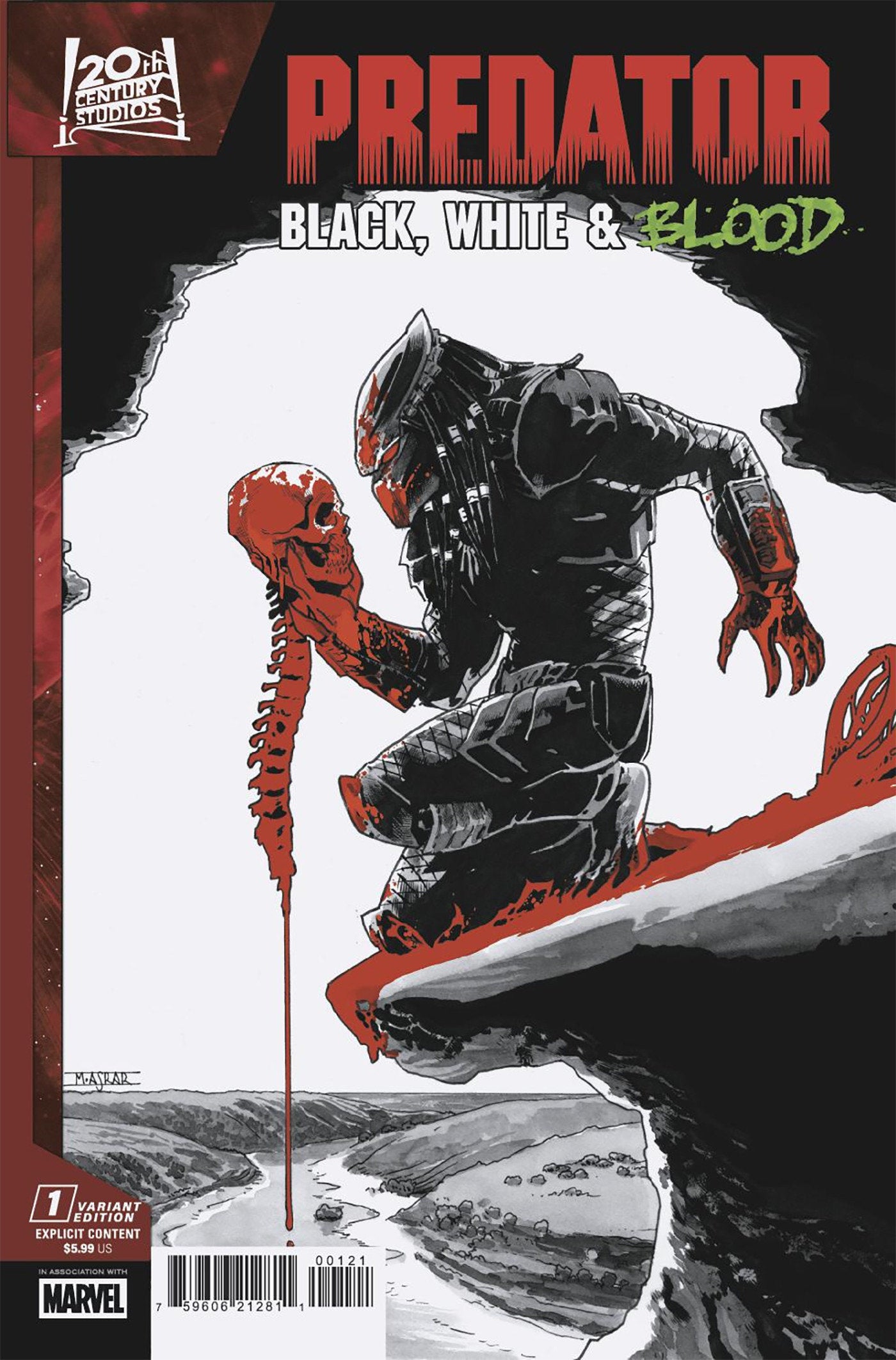 Predator: Black, White & Blood #1 Mahmud Asrar Variant | Dragon's Lair Comics and Fantasy Houston TX