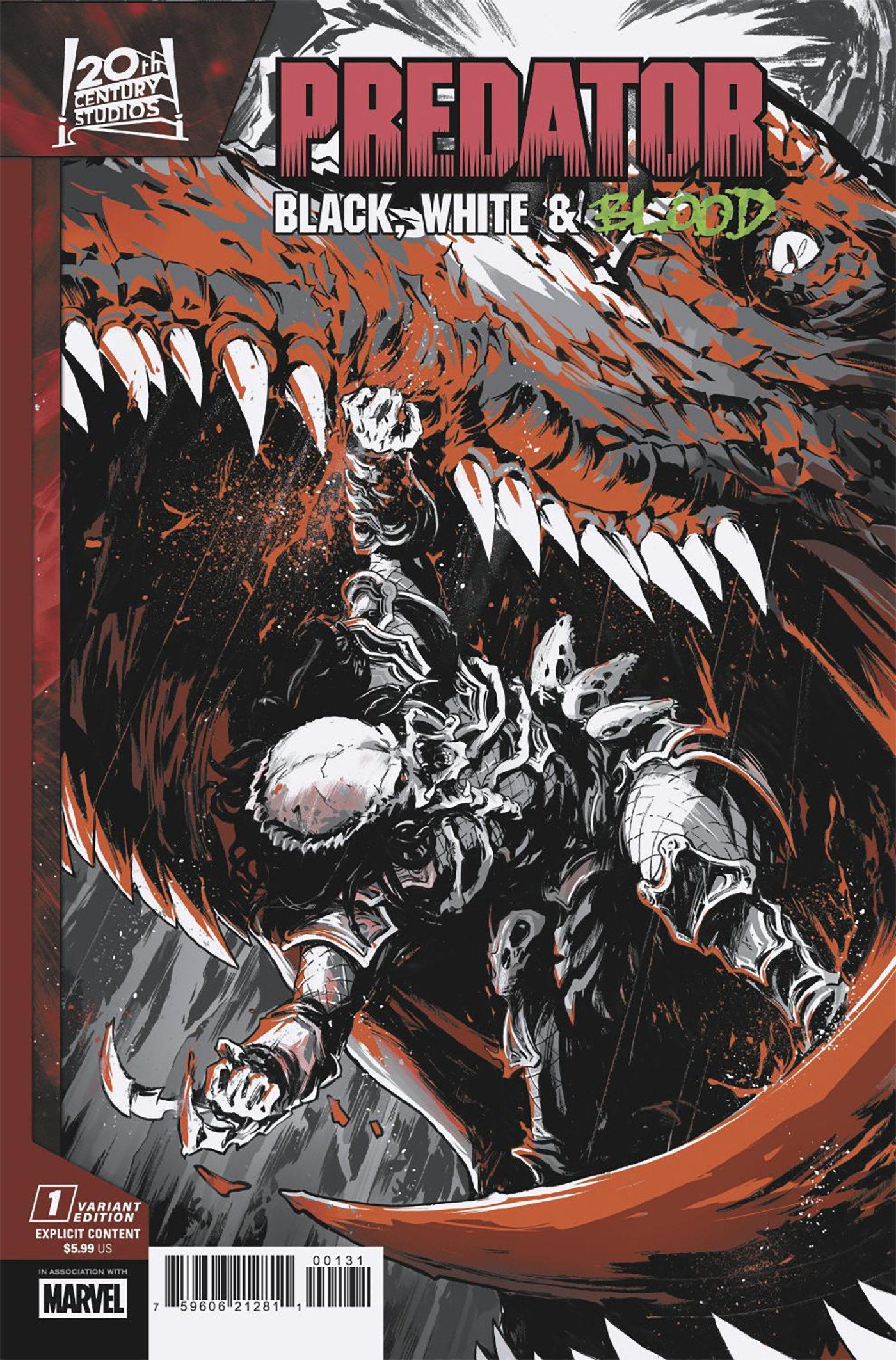 Predator: Black, White & Blood #1 Paolo Villanelli Variant | Dragon's Lair Comics and Fantasy Houston TX