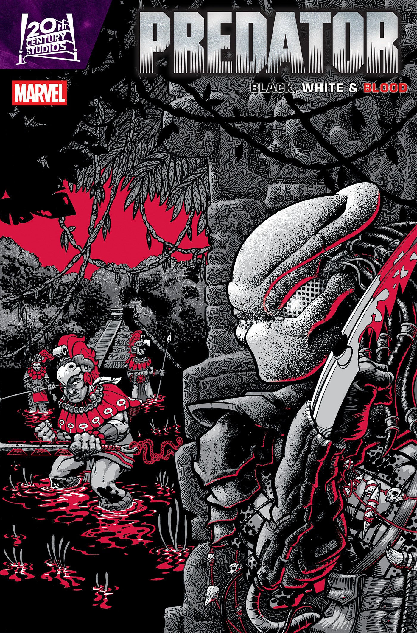 Predator: Black, White & Blood #2 Gonzo Variant | Dragon's Lair Comics and Fantasy Houston TX