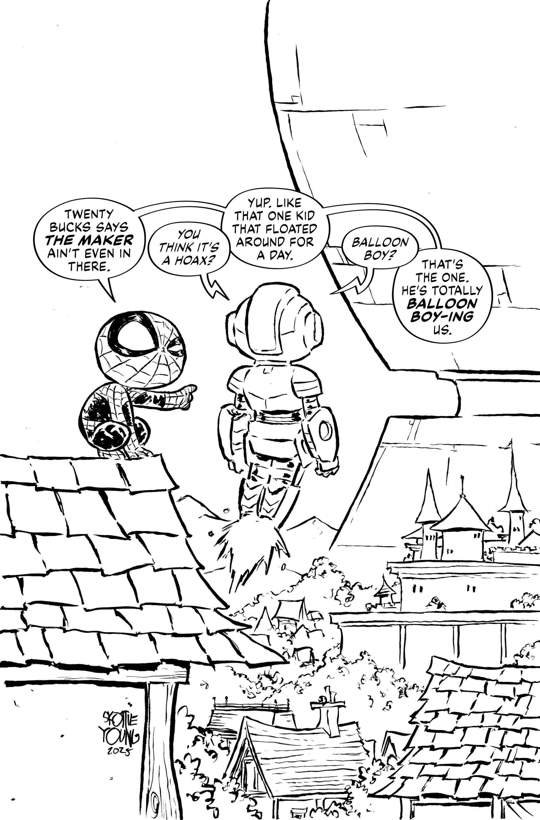 Ultimate Endgame #1 Skottie Young Black And White Full Art Variant | Dragon's Lair Comics and Fantasy Houston TX