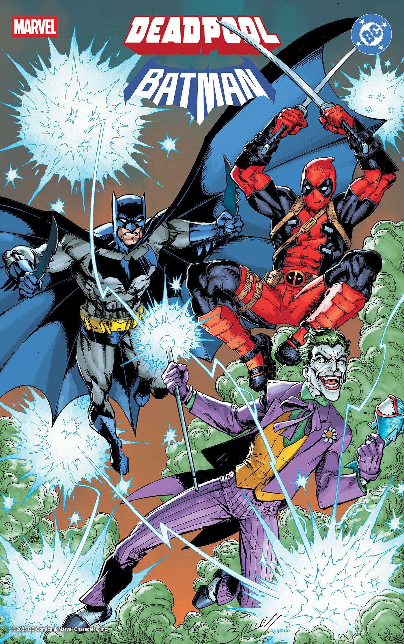 Marvel/DC: Deadpool/Batman #1 Mark Bagley Foil Variant | Dragon's Lair Comics and Fantasy Houston TX
