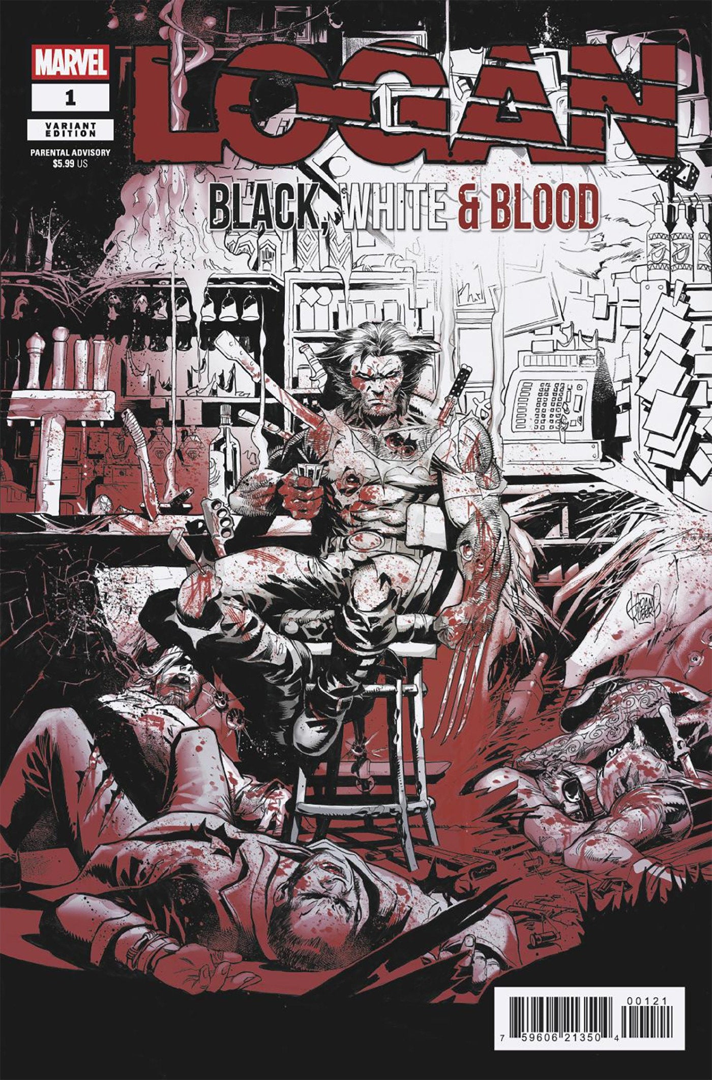 Logan: Black, White & Blood #1 Adam Kubert Variant | Odin's Place