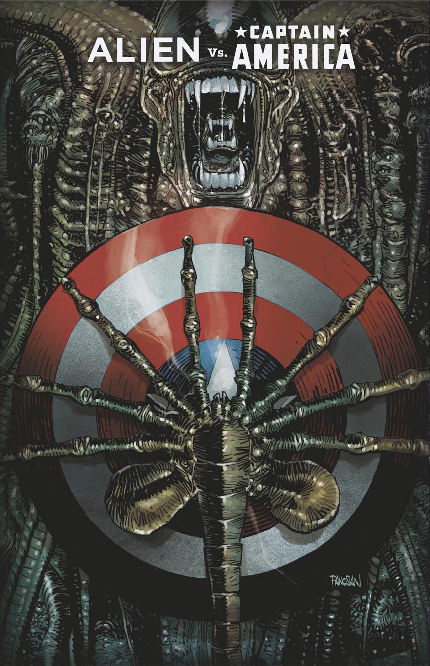 Alien vs. Captain America #1 Dan Panosian Foil Variant | Dragon's Lair Comics and Fantasy Houston TX