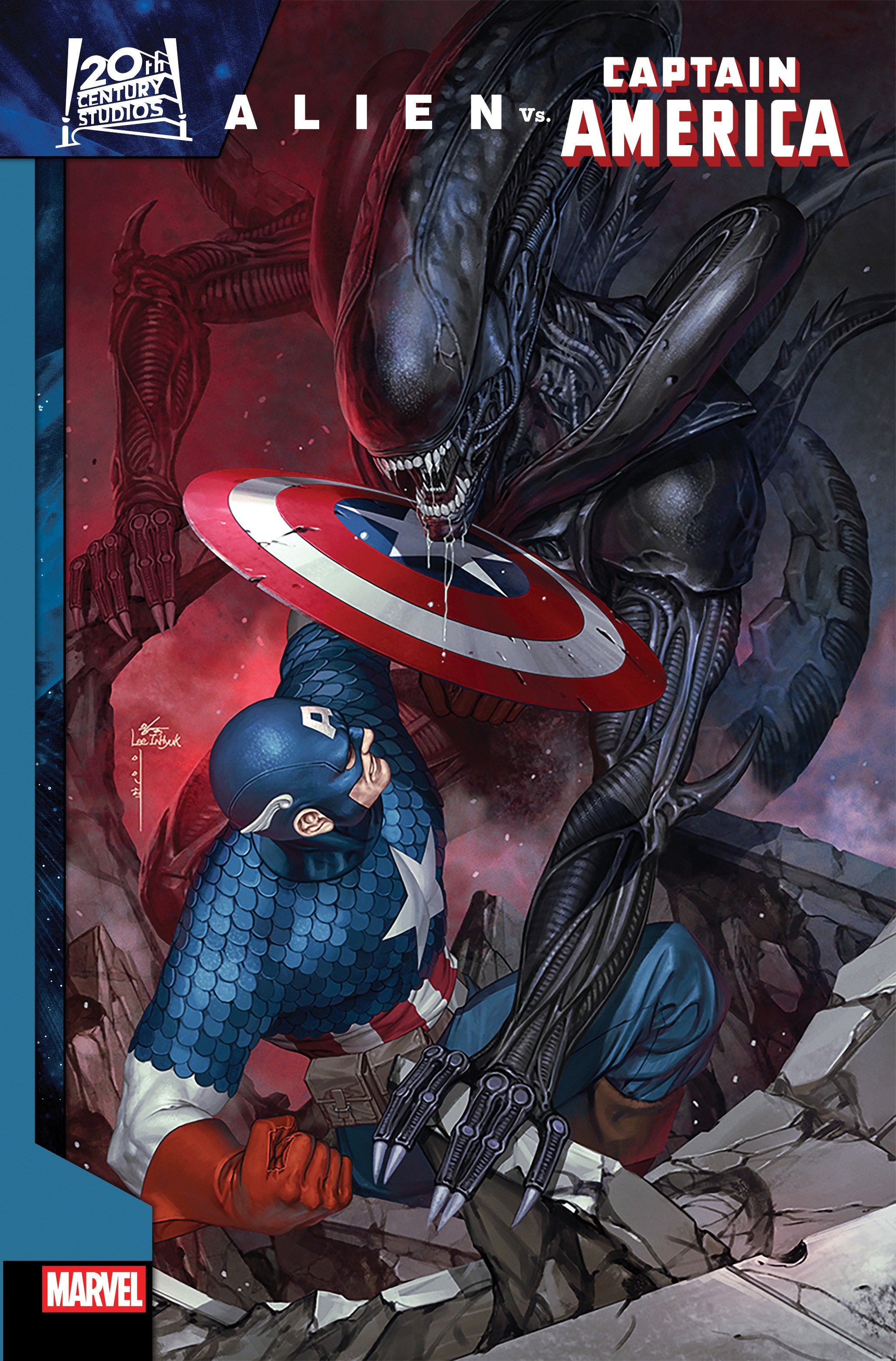 Alien vs. Captain America #1 Inhyuk Lee Variant | Dragon's Lair Comics and Fantasy Houston TX