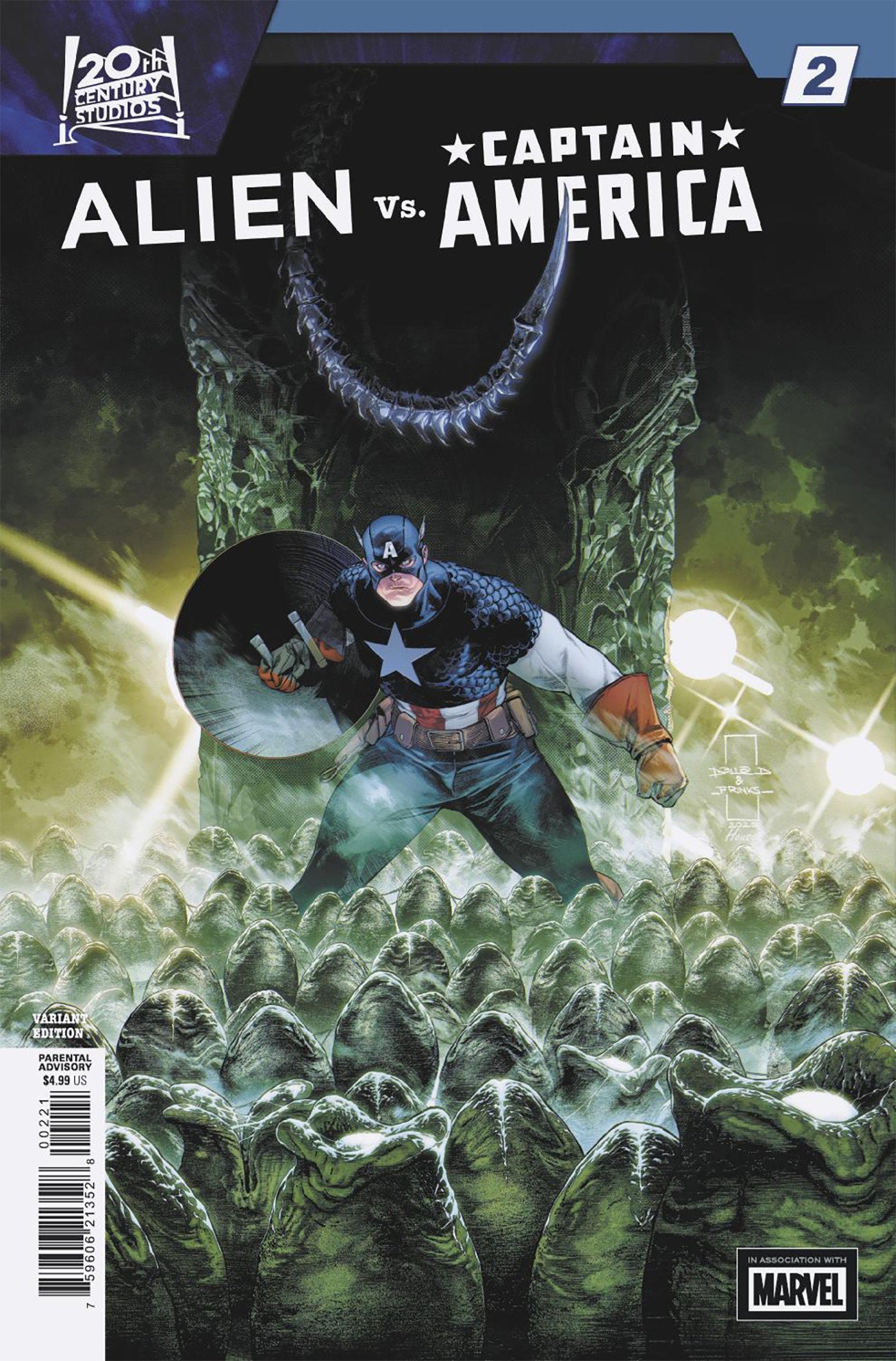 Alien vs. Captain America #2 Diazalpizar Variant | Dragon's Lair Comics and Fantasy Houston TX