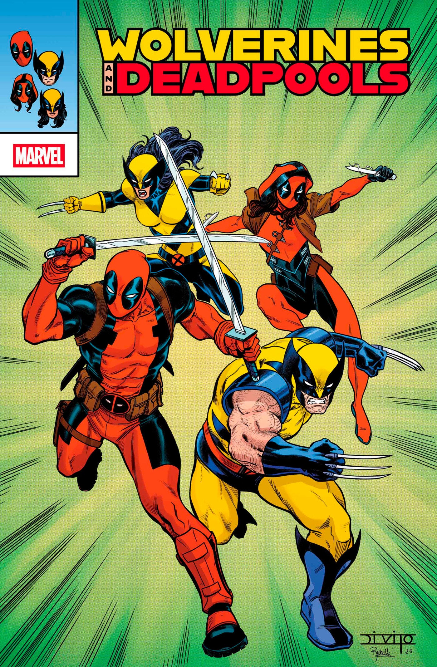 Wolverines & Deadpools #1 Andrea Di Vito Retrovision Variant | Dragon's Lair Comics and Fantasy Houston TX