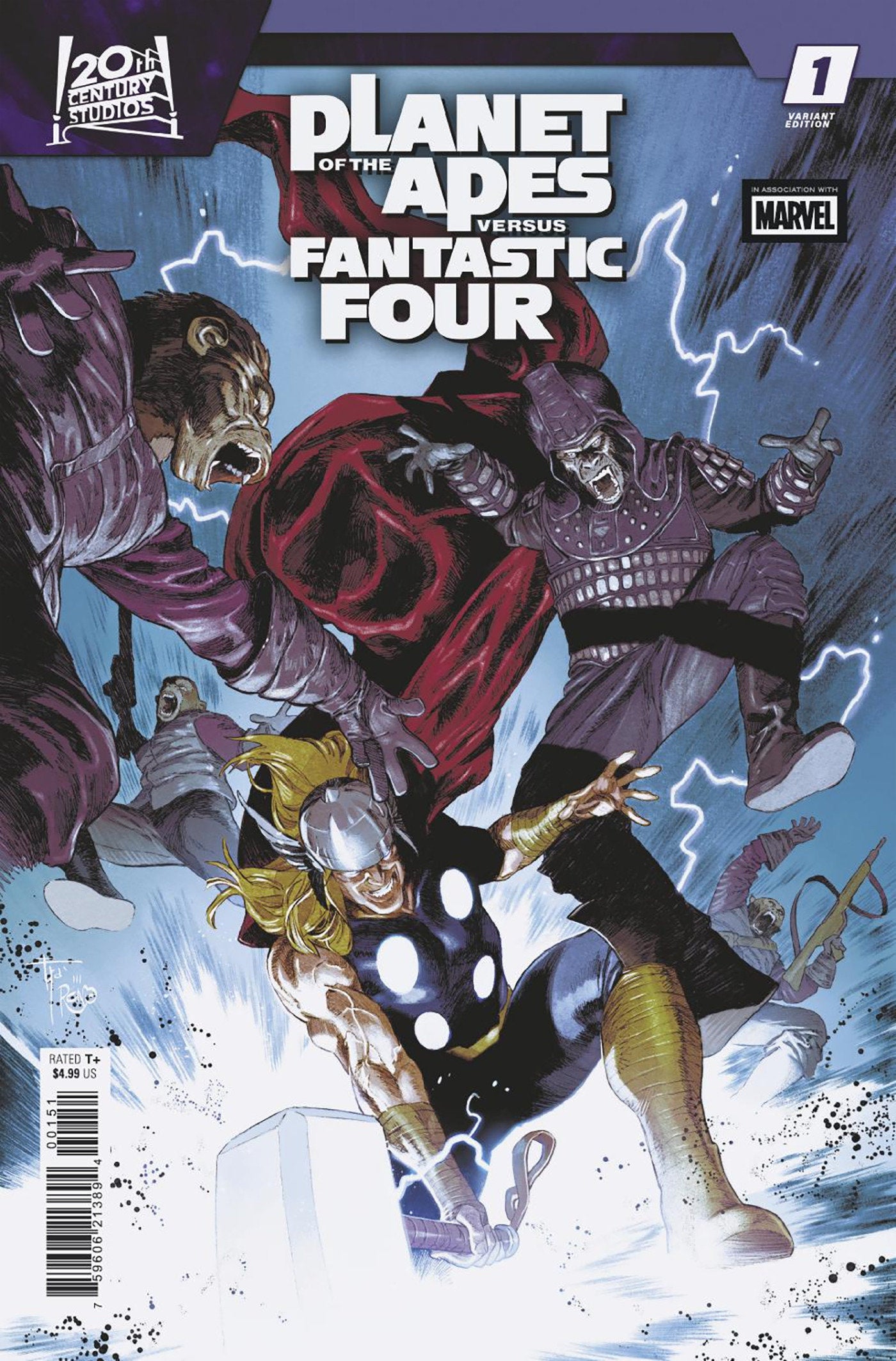 Planet Of The Apes vs. Fantastic Four #1 Francesco Mobili Versus Variant | Odin's Place