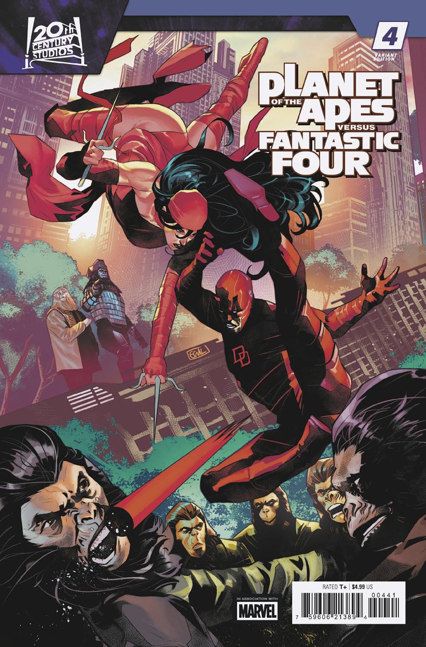 Planet Of The Apes vs. Fantastic Four #4 Edwin Galmon Versus Variant | Odin's Place