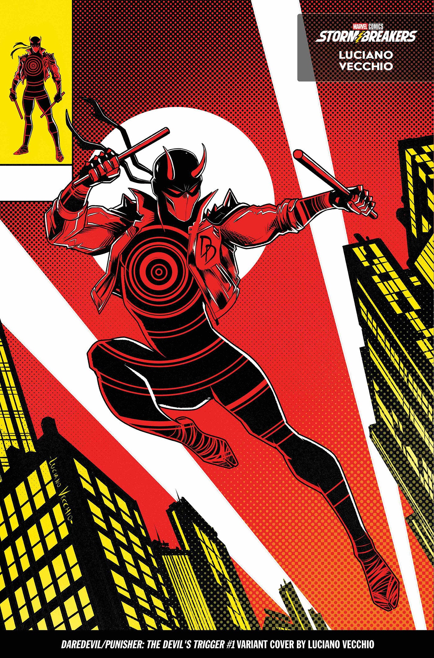 Daredevil/Punisher: The Devil's Trigger #1 Luciano Vecchio From The Chaos A Costume Variant | Dragon's Lair Comics and Fantasy Houston TX
