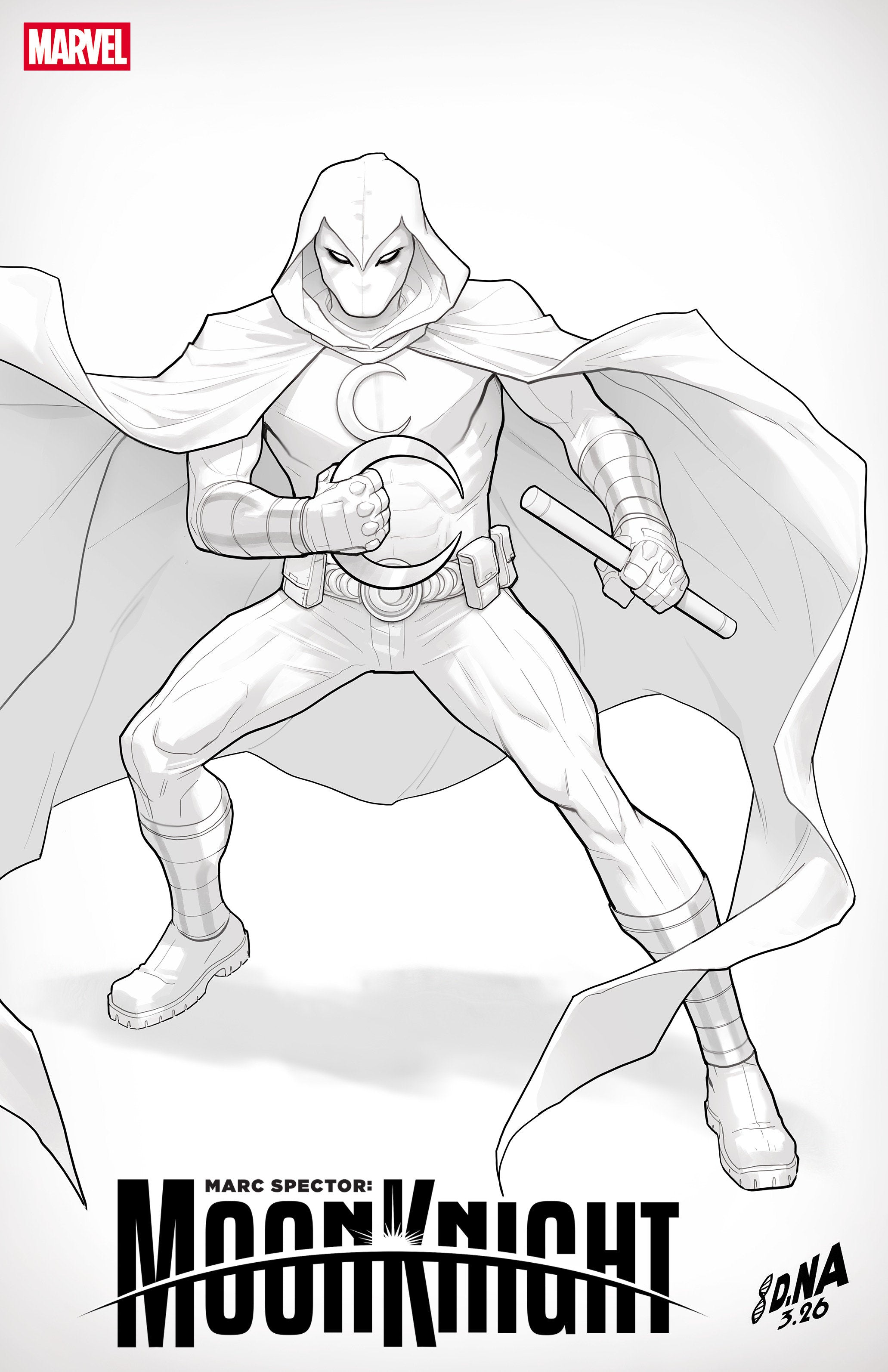 Marc Spector: Moon Knight #3 David Nakayama Color Block White Variant | Odin's Place