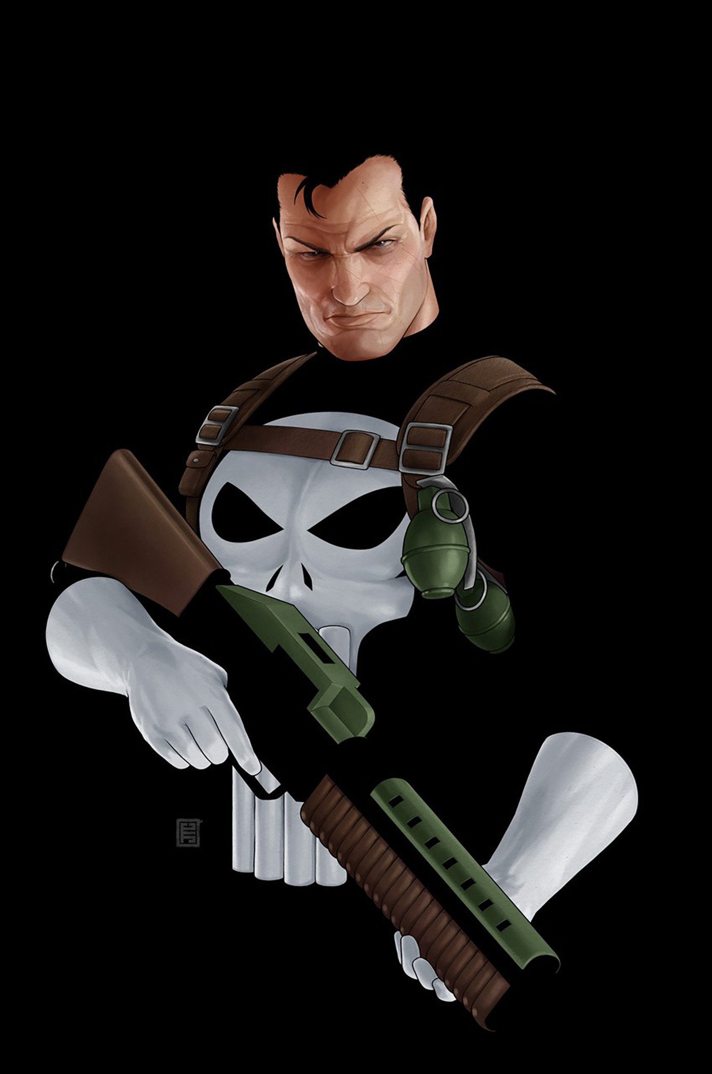 Punisher #1 John Tyler Christopher Negative Space Full Art Variant | Odin's Place