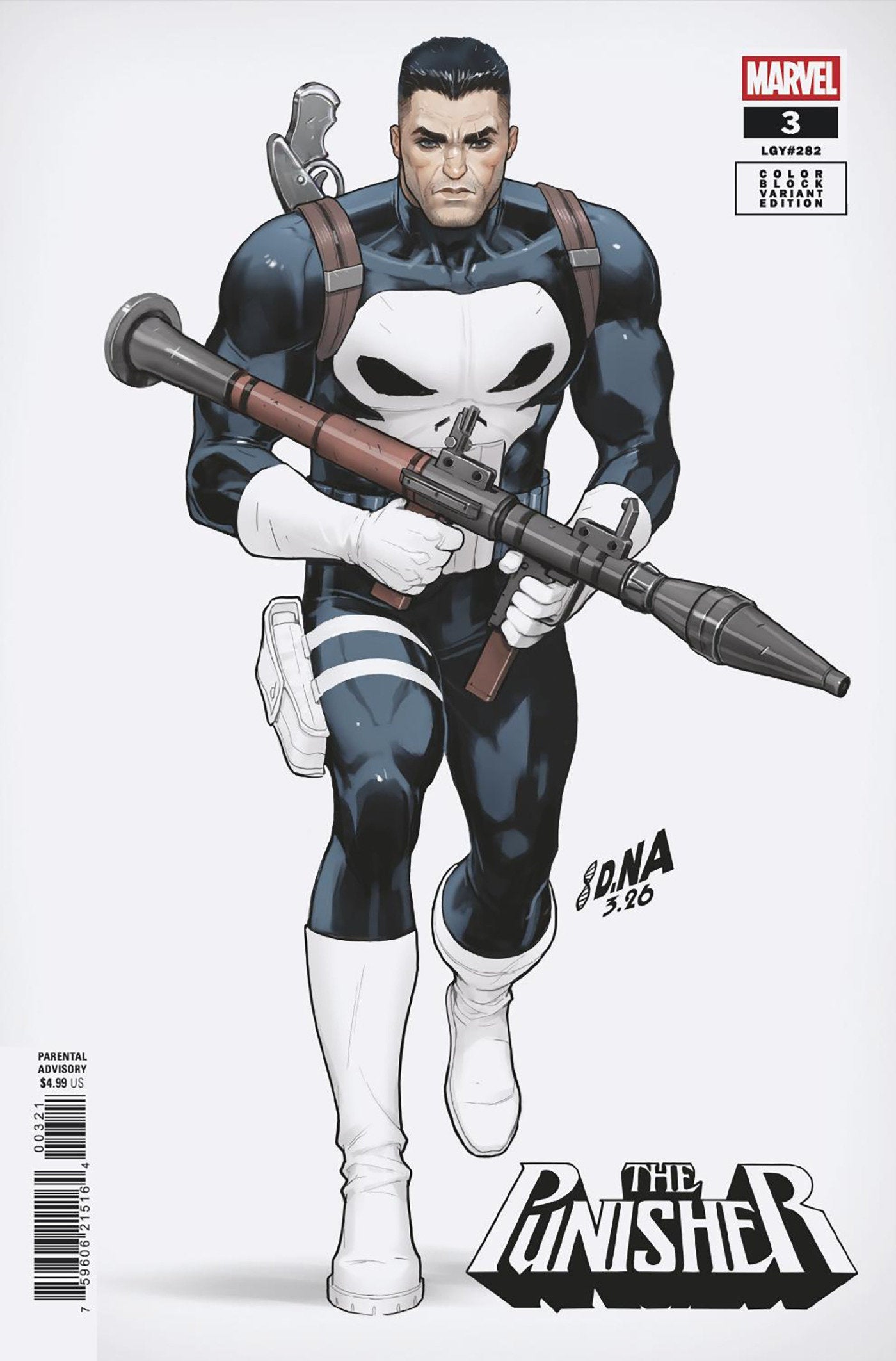 Punisher #3 David Nakayama Color Block White Variant | Odin's Place