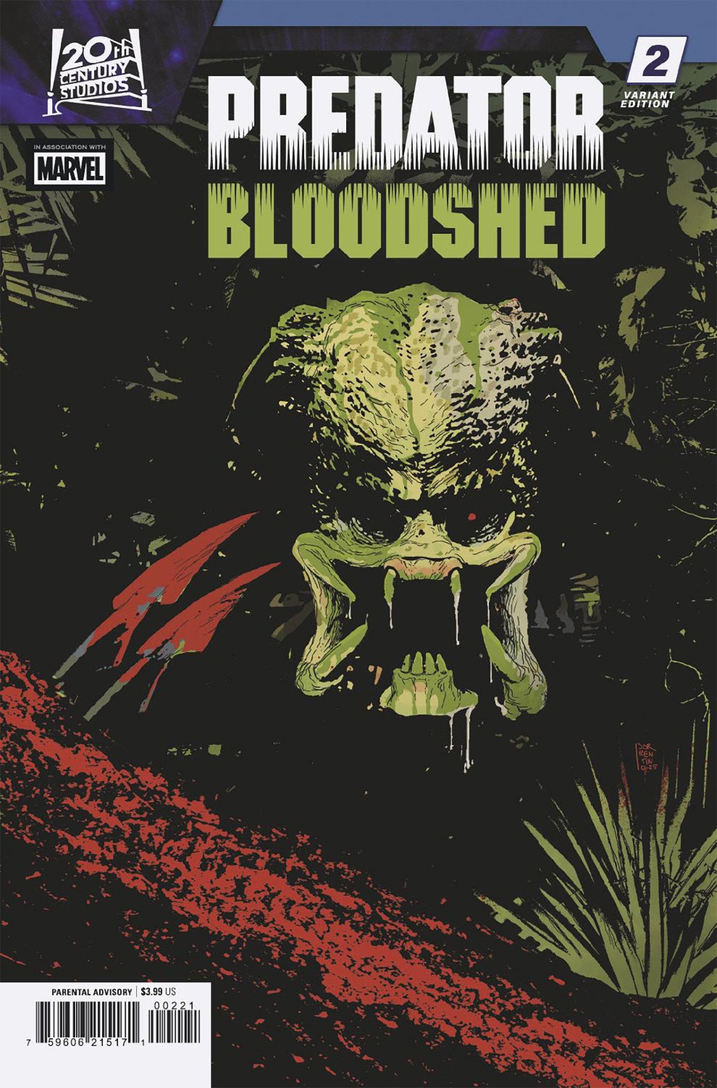 Predator: Bloodshed #2 Andrea Sorrentino Variant | Odin's Place