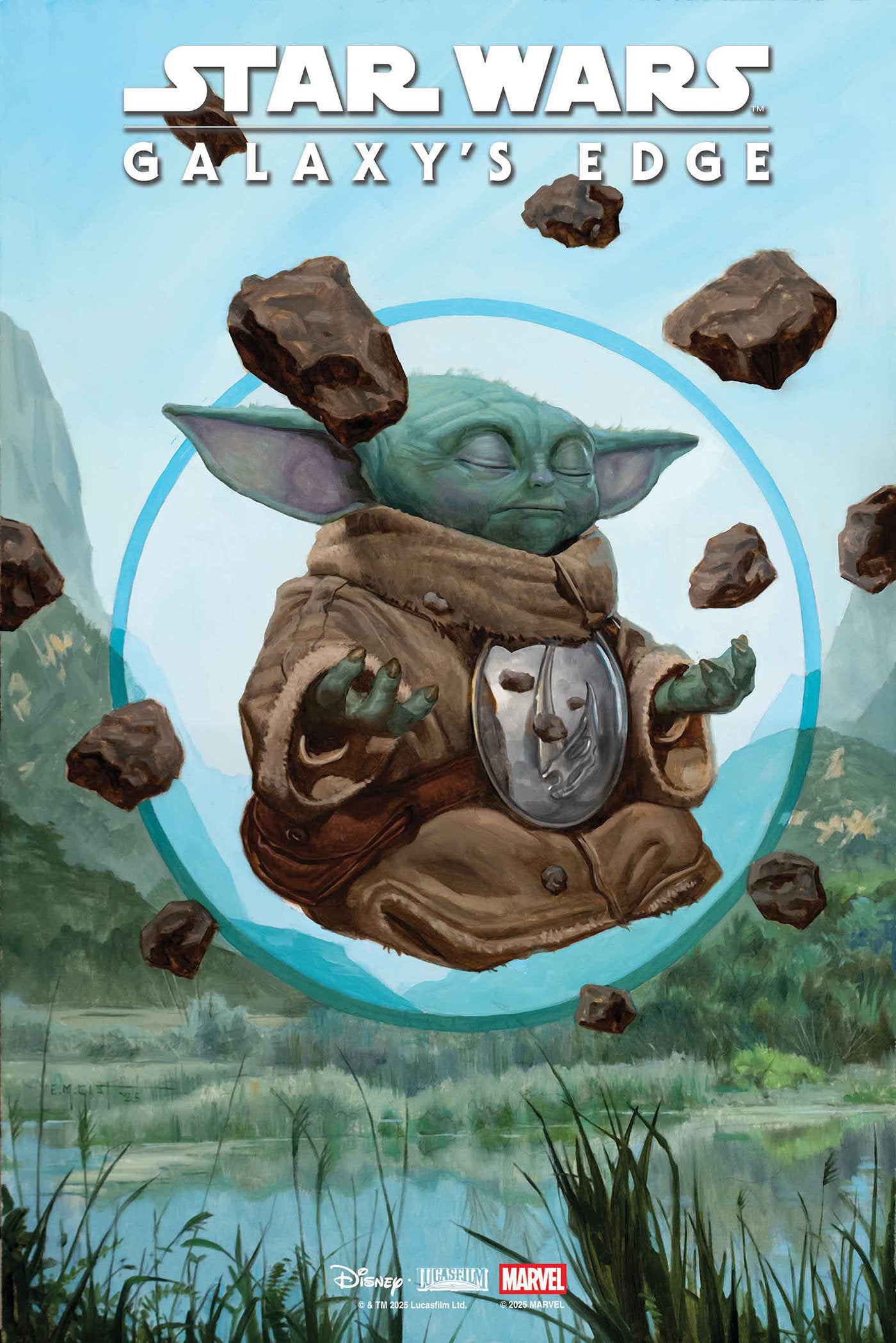 Star Wars: Galaxy's Edge   Echoes Of The Empire #1 E.M. Gist Mandalorian & Grogu Variant | Odin's Place