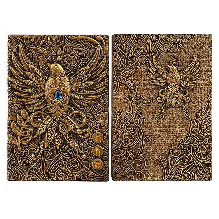 QMDirect 3D Faux-Leather Notebook / Journal - Gold Phoenix | Dragon's Lair Comics and Fantasy Houston TX
