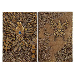 QMDirect 3D Faux-Leather Notebook / Journal - Gold Phoenix | Dragon's Lair Comics and Fantasy Houston TX