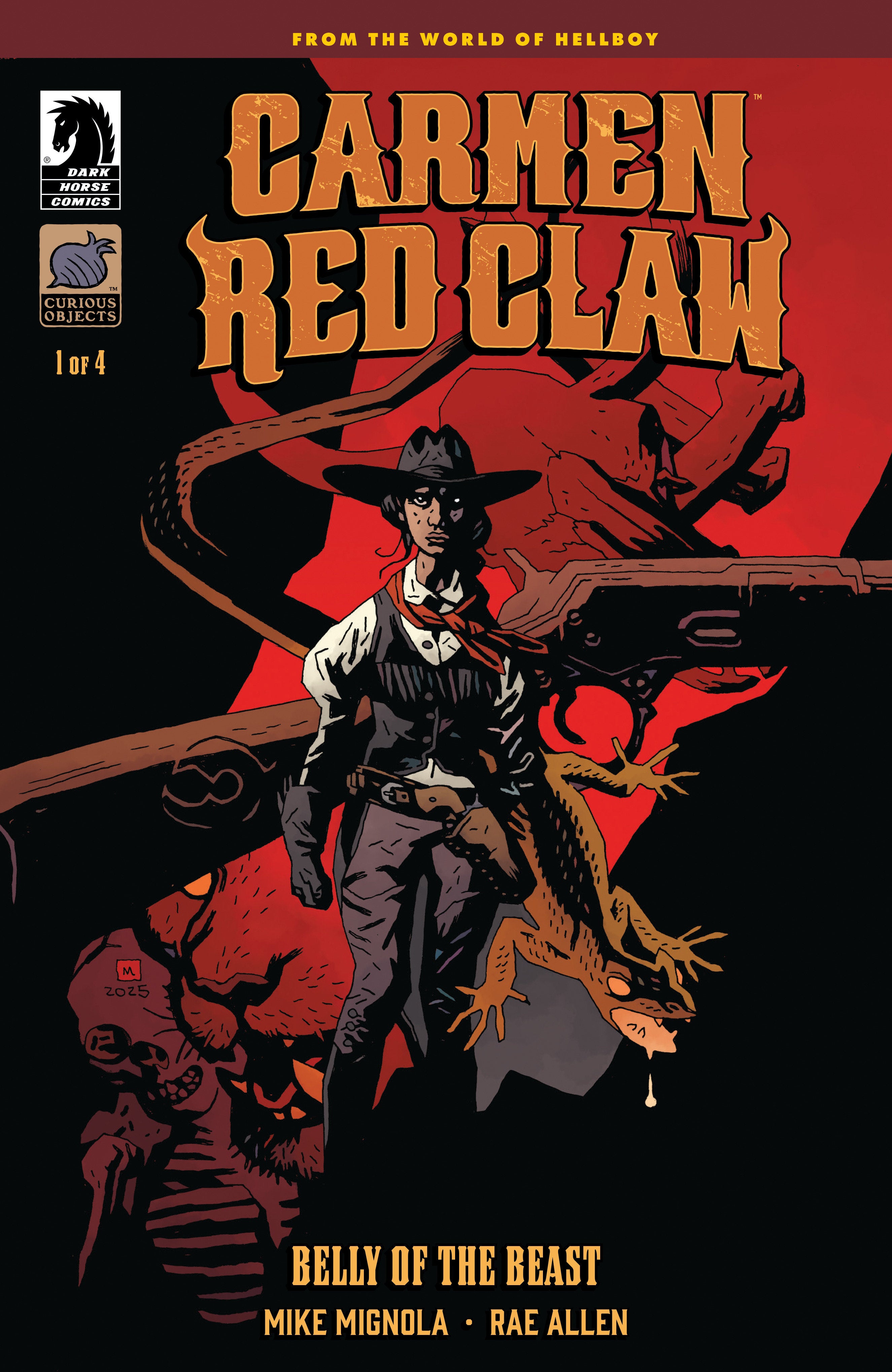Carmen Red Claw: Belly Of The Beast #1 (Cover B) (Mike Mignola) | Dragon's Lair Comics and Fantasy Houston TX