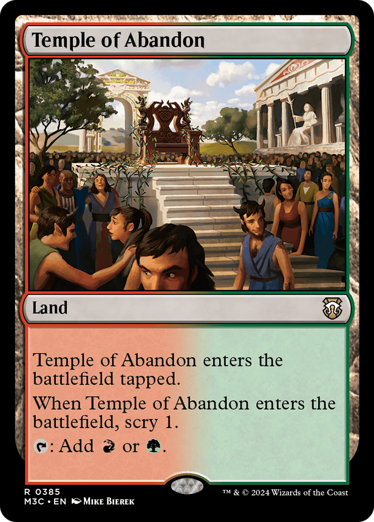 Temple of Abandon (Ripple Foil) [Modern Horizons 3 Commander] | Dragon's Lair Comics and Fantasy Houston TX