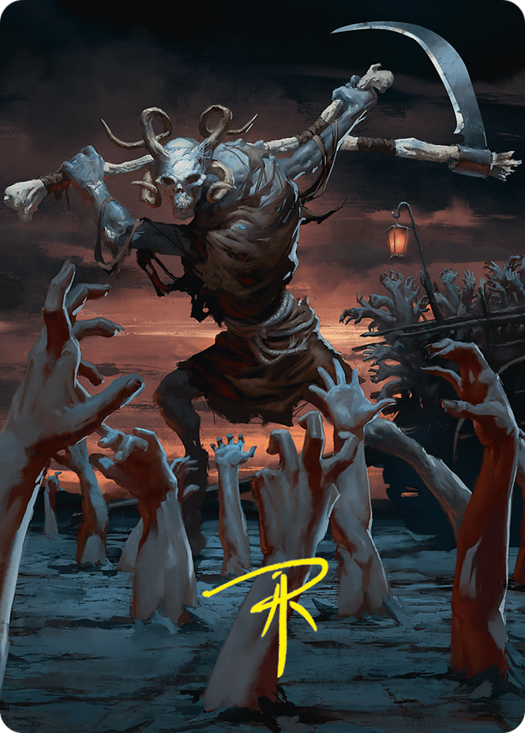 Blasphemous Edict Art Card (35/54) (Gold-Stamped Signature) [Foundations Art Series] | Dragon's Lair Comics and Fantasy Houston TX