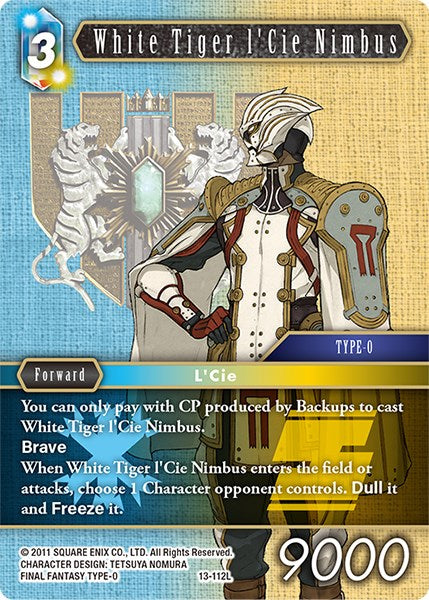 White Tiger l'Cie Nimbus [Opus XIII: Crystal Radiance] | Odin's Place