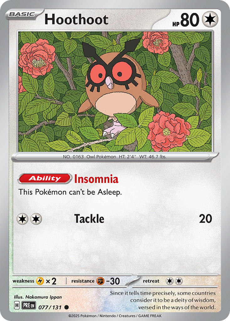 Hoothoot (077/131) (Master Ball Pattern) [Scarlet & Violet: Prismatic Evolutions] | Odin's Place