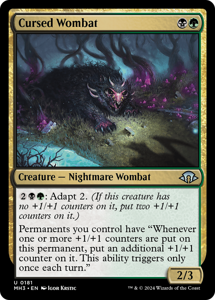 Cursed Wombat [Modern Horizons 3] | Dragon's Lair Comics and Fantasy Houston TX