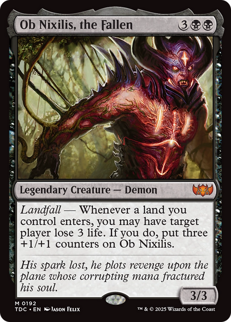 Ob Nixilis, the Fallen [Tarkir: Dragonstorm Commander] | Dragon's Lair Comics and Fantasy Houston TX