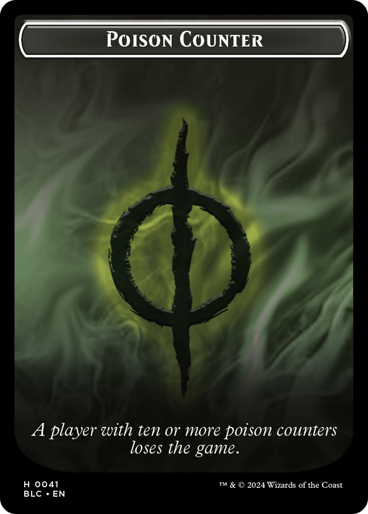 Rabbit // Poison Counter Double-Sided Token [Bloomburrow Commander Tokens] | Dragon's Lair Comics and Fantasy Houston TX