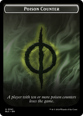Rabbit // Poison Counter Double-Sided Token [Bloomburrow Commander Tokens] | Dragon's Lair Comics and Fantasy Houston TX