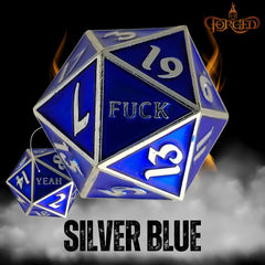 Forged Gaming: F*ck Yeah D20 Metal RPG Dice | Dragon's Lair Comics and Fantasy Houston TX
