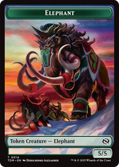 Elephant // Treasure Double-Sided Token [Tarkir: Dragonstorm Tokens] | Dragon's Lair Comics and Fantasy Houston TX