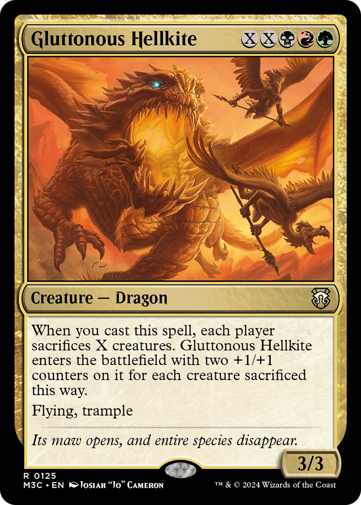 Gluttonous Hellkite [Modern Horizons 3 Commander] | Dragon's Lair Comics and Fantasy Houston TX