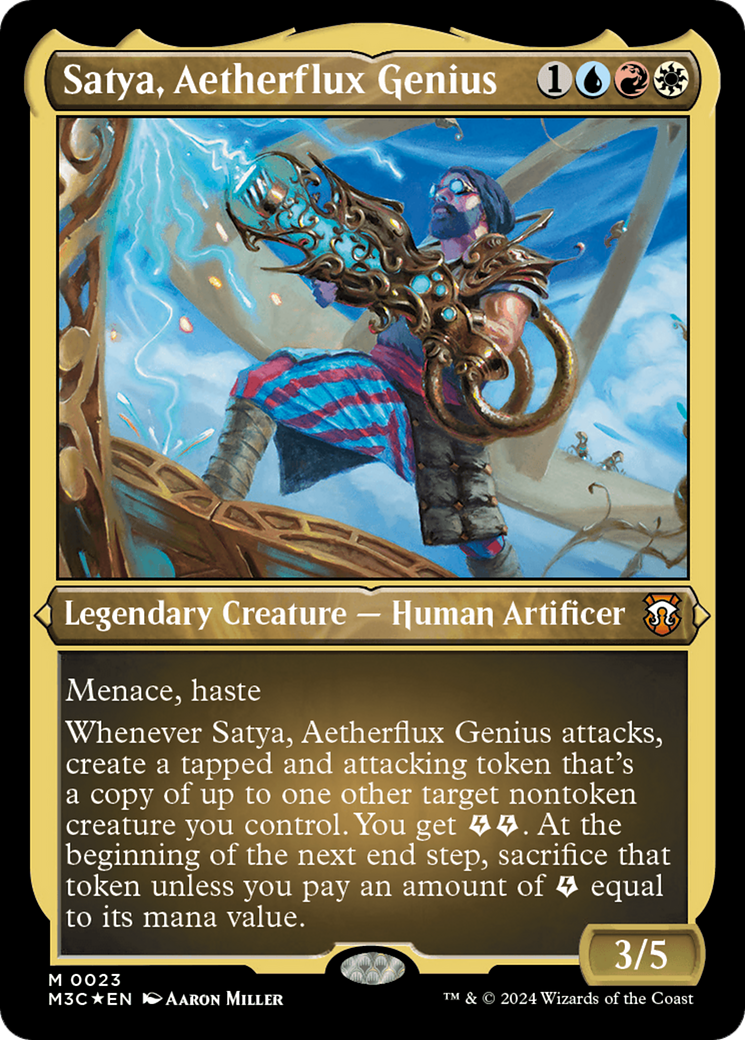 Satya, Aetherflux Genius (Foil Etched) [Modern Horizons 3 Commander] | Dragon's Lair Comics and Fantasy Houston TX