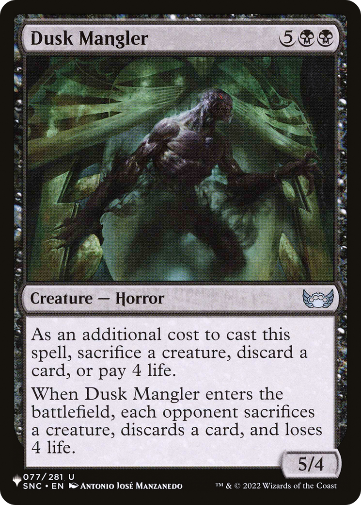 Dusk Mangler [The List] | Dragon's Lair Comics and Fantasy Houston TX