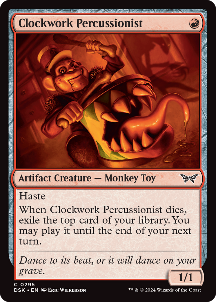 Clockwork Percussionist (0295) [Duskmourn: House of Horror] | Dragon's Lair Comics and Fantasy Houston TX