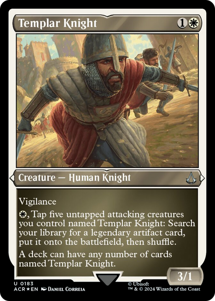 Templar Knight (Foil Etched) [Assassin's Creed] | Dragon's Lair Comics and Fantasy Houston TX