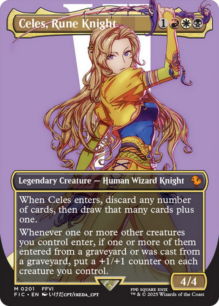 Celes, Rune Knight (Borderless) [FINAL FANTASY Commander] | Dragon's Lair Comics and Fantasy Houston TX