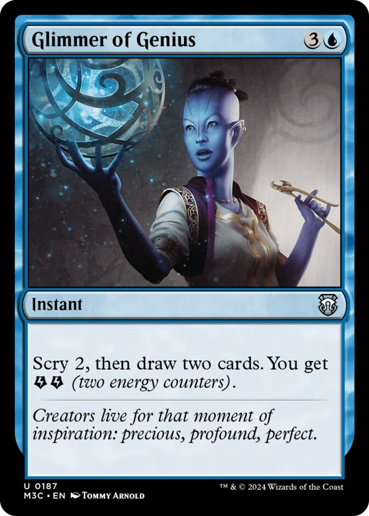 Glimmer of Genius (Ripple Foil) [Modern Horizons 3 Commander] | Dragon's Lair Comics and Fantasy Houston TX