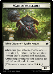 Fish // Warren Warleader Double-Sided Token [Bloomburrow Tokens] | Dragon's Lair Comics and Fantasy Houston TX