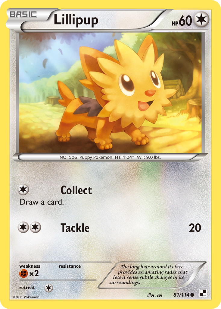 Lillipup (81/114) (League Promo) [Black & White: Base Set] | Odin's Place