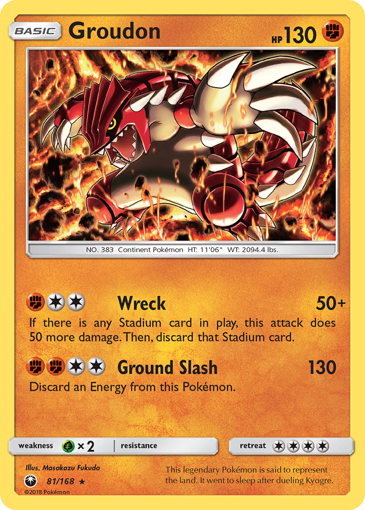 Groudon (81/168) (Cosmos Holo GameStop Promo) [Sun & Moon: Celestial Storm] | Odin's Place