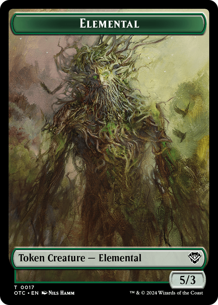 Insect // Elemental (0017) Double-Sided Token [Outlaws of Thunder Junction Commander Tokens] | Dragon's Lair Comics and Fantasy Houston TX