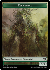 Insect // Elemental (0017) Double-Sided Token [Outlaws of Thunder Junction Commander Tokens] | Dragon's Lair Comics and Fantasy Houston TX