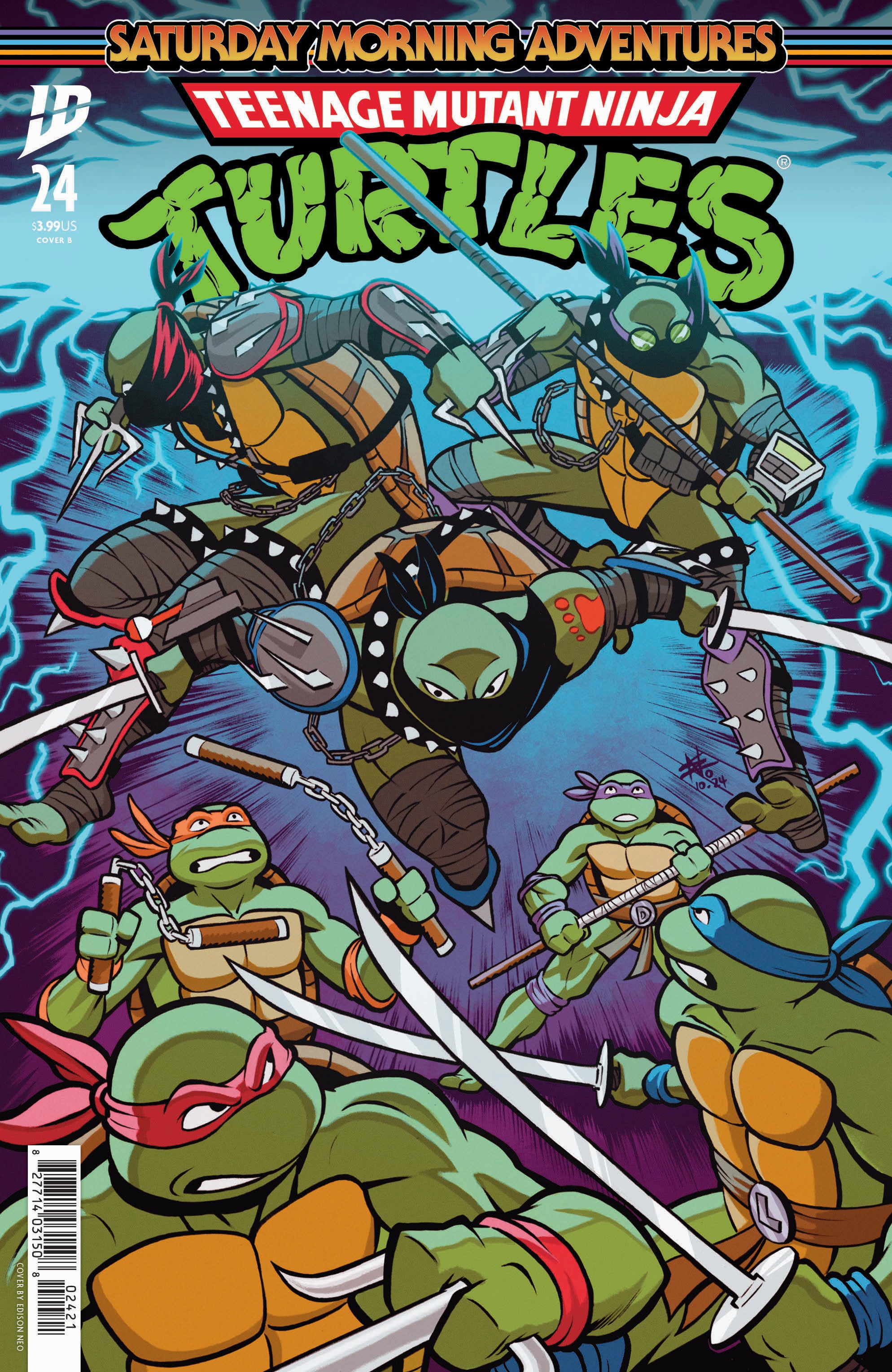Teenage Mutant Ninja Turtles Saturday Morning Adventure #24 Cover B Neo | Dragon's Lair Comics and Fantasy Houston TX