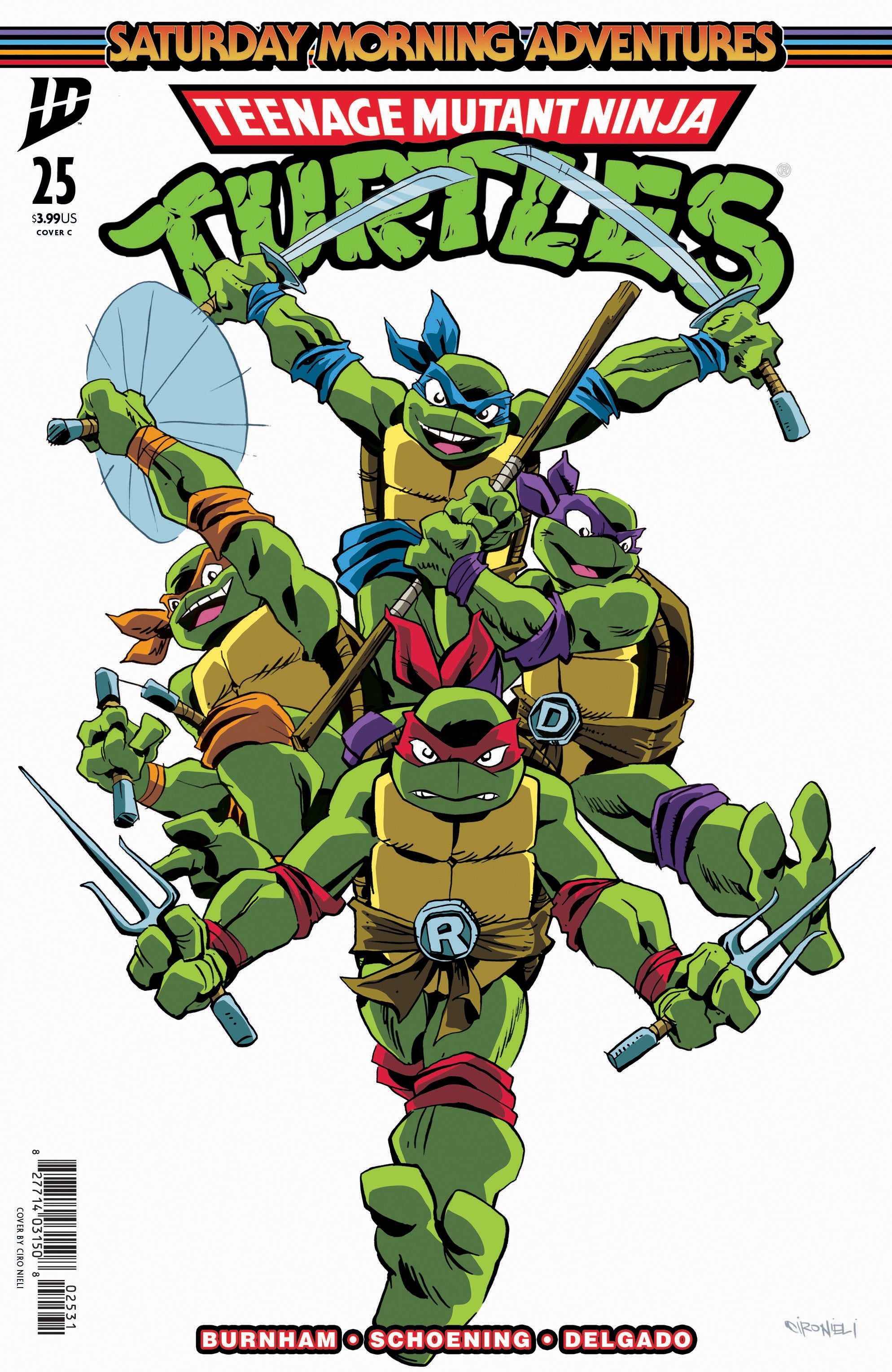 Teenage Mutant Ninja Turtles: Saturday Morning Adventures #25 Variant C (Nieli) | Dragon's Lair Comics and Fantasy Houston TX