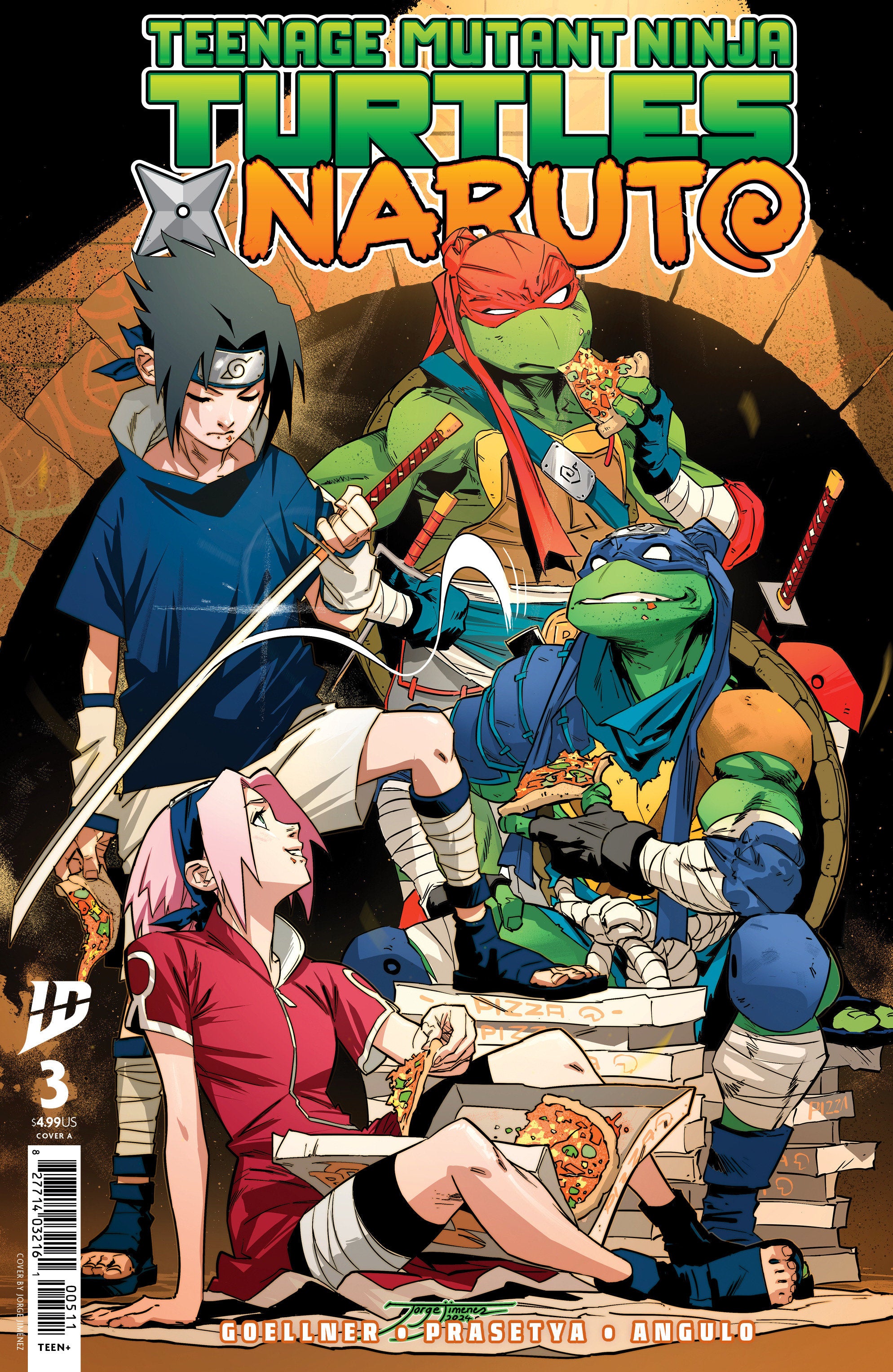 Teenage Mutant Ninja Turtles X Naruto #3 Cover A (JiméNez) | Dragon's Lair Comics and Fantasy Houston TX