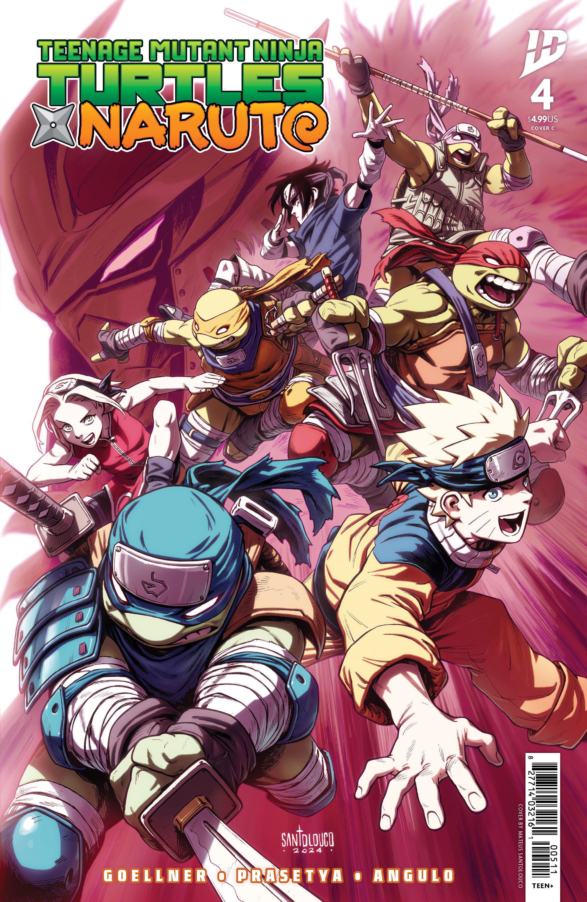 Teenage Mutant Ninja Turtles X Naruto #4 Variant C (Santolouco) | Dragon's Lair Comics and Fantasy Houston TX