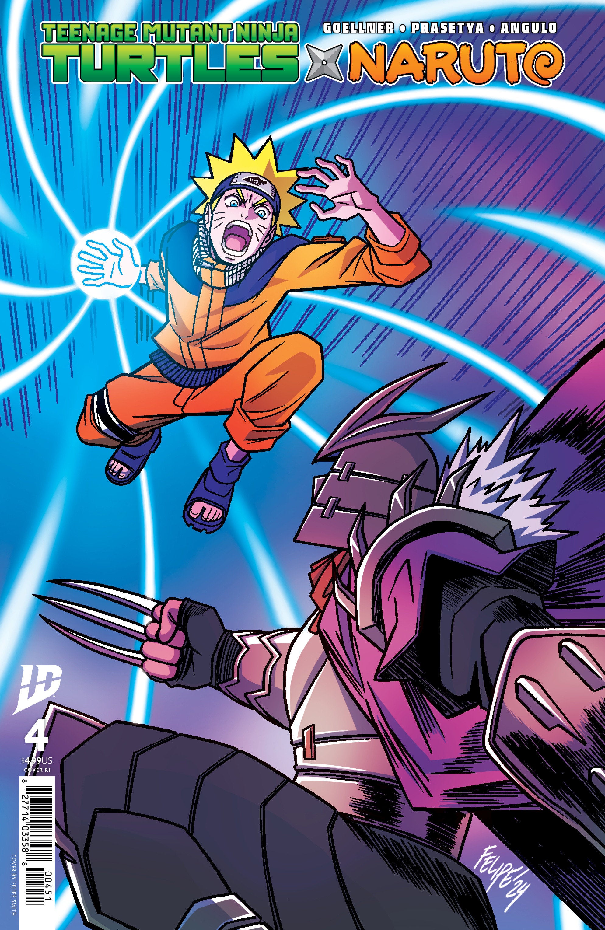 Teenage Mutant Ninja Turtles X Naruto #4 Variant Ri (25) (Smith) | Dragon's Lair Comics and Fantasy Houston TX