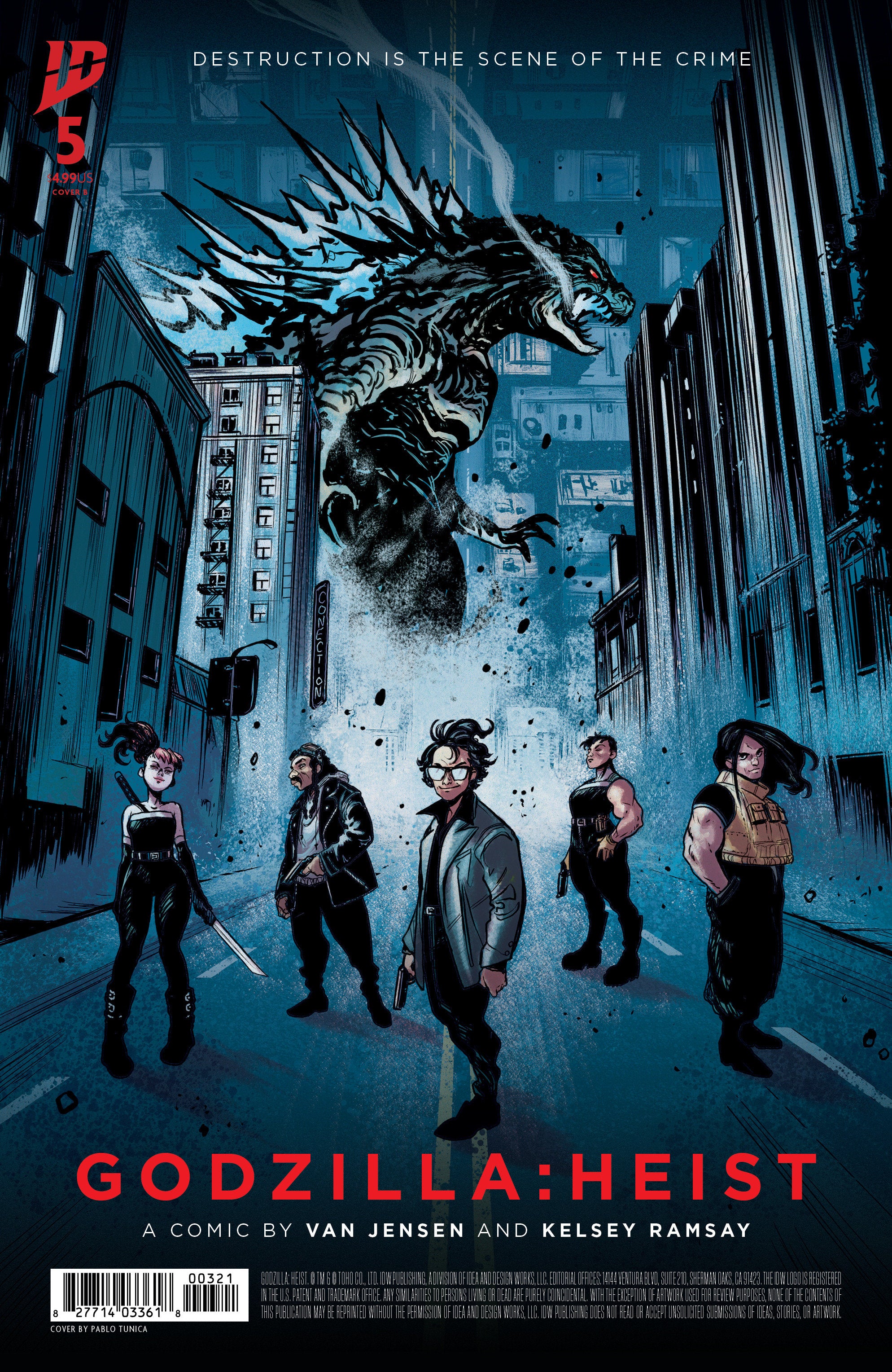Godzilla: Heist #5 Variant B (Tunica Movie Poster Variant) | Dragon's Lair Comics and Fantasy Houston TX
